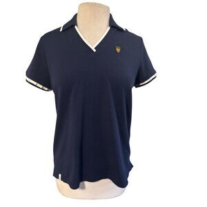 Polo Golf Ralph Lauren Womens Tailored Fit Wicking Polo Shirt Navy Size L